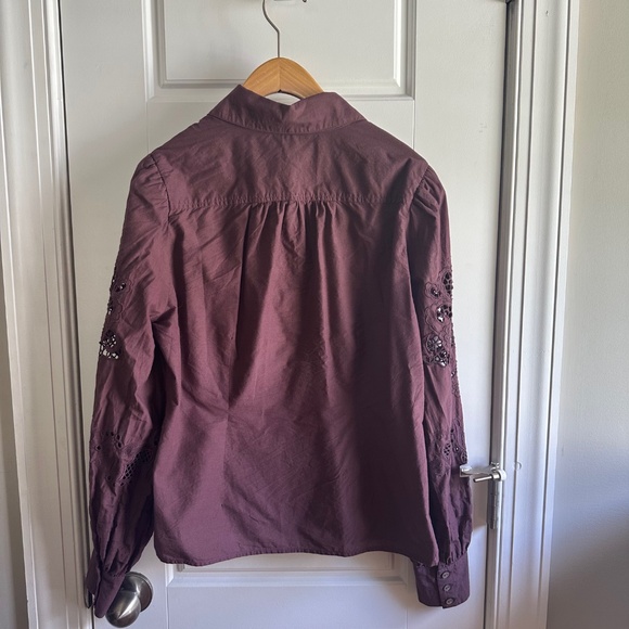 St. Roche Darcy Shirt in Raisin Size 6 - Picture 7 of 8